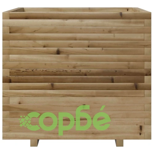Градинска кашпа, 80x80x72 см, импрегнирано борово дърво ➤ топ цена ➤ sorbe.bg