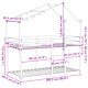 Двуетажно легло без матрак 90x200 cm масивна дървесина бор