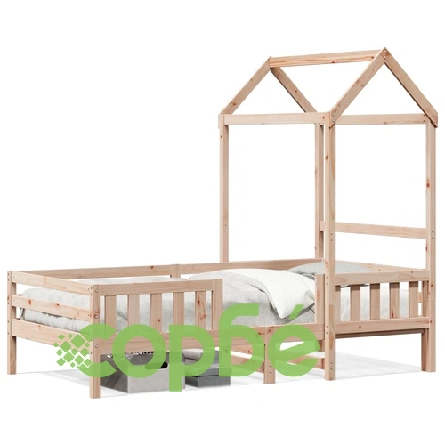 Рамка за легло с покрив, 90x190 см, борово дърво масив ➤ топ цена ➤ sorbe.bg