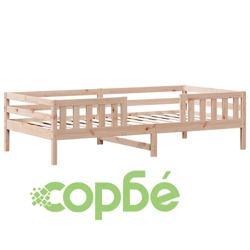 Рамка за легло с покрив, 90x190 см, борово дърво масив ➤ топ цена ➤ sorbe.bg