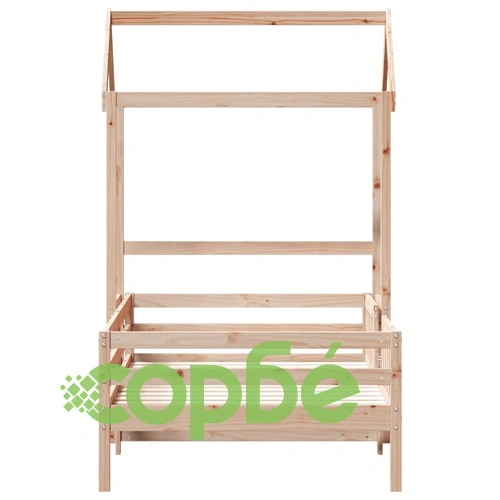 Рамка за легло с покрив, 90x190 см, борово дърво масив ➤ топ цена ➤ sorbe.bg