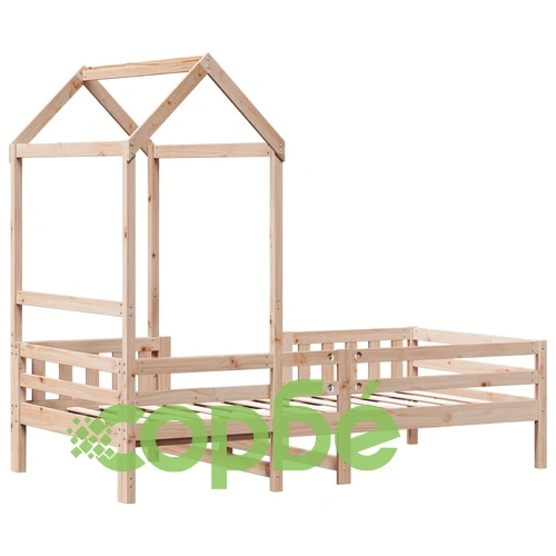 Рамка за легло с покрив, 90x190 см, борово дърво масив ➤ топ цена ➤ sorbe.bg