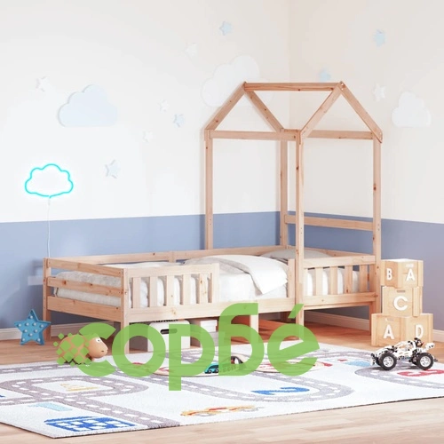 Рамка за легло с покрив, 90x190 см, борово дърво масив ➤ топ цена ➤ sorbe.bg