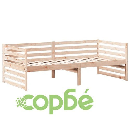Дневно легло с покрив, 90x200 см, борово дърво масив ➤ топ цена ➤ sorbe.bg