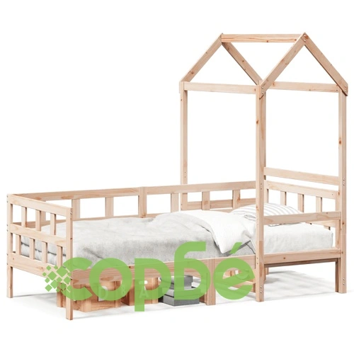 Дневно легло с покрив, 90x200 см, борово дърво масив ➤ топ цена ➤ sorbe.bg