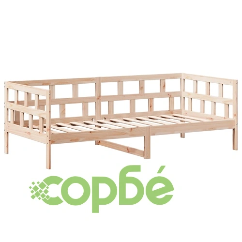 Дневно легло с покрив, 90x200 см, борово дърво масив ➤ топ цена ➤ sorbe.bg