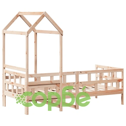 Дневно легло с покрив, 90x200 см, борово дърво масив ➤ топ цена ➤ sorbe.bg