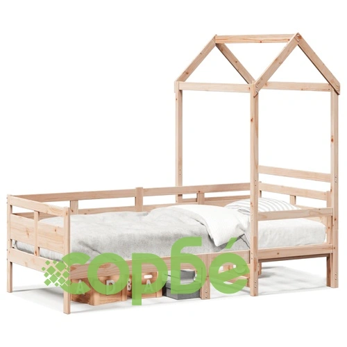 Дневно легло с покрив, 90x200 см, борово дърво масив ➤ топ цена ➤ sorbe.bg
