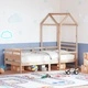 Дневно легло с покрив, 90x200 см, борово дърво масив