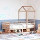Дневно легло с покрив, 90x190 см, борово дърво масив