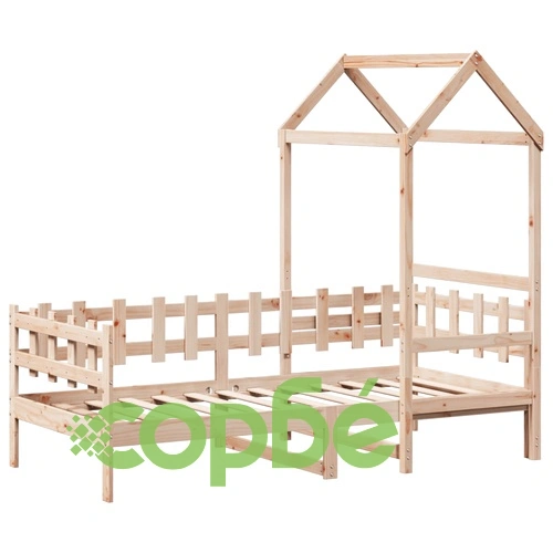 Дневно легло с покрив, 90x200 см, борово дърво масив ➤ топ цена ➤ sorbe.bg