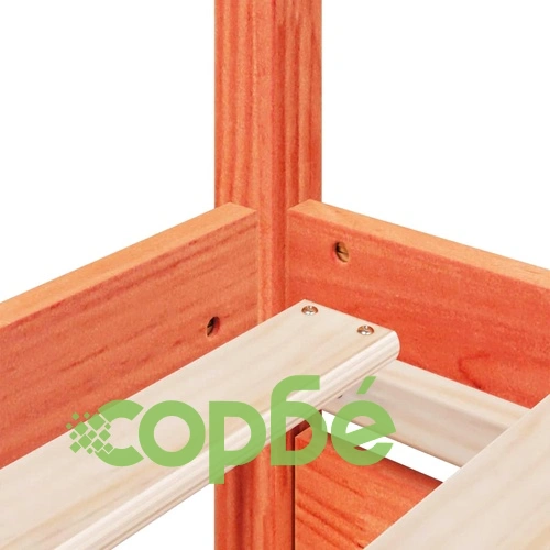 Рамка за легло без матрак, восъчнокафяв, 140x190 см, бор масив ➤ топ цена ➤ sorbe.bg