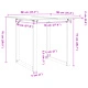 Трапезна маса О-образна рамка 90x90x75 см бор масив и стомана