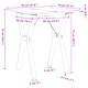 Трапезна маса Y-образна рамка 70x70x75 см бор масив и стомана