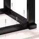 Кафе маса О-образна рамка 90x90x45,5 см бор масив и стомана