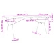 Трапезна маса Y-образна рамка 180x90x75,5 см бор масив и стомана