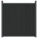 Ограден панел, сив, 353x186 см, WPC