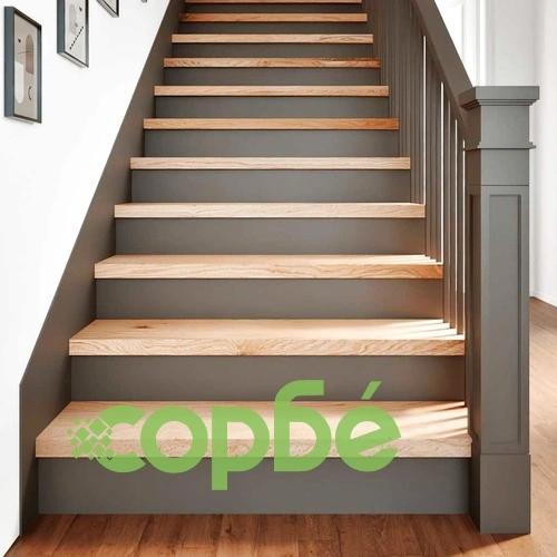 Стълбищни стъпала, 4 бр, 100x30x2 см, необработен масивен дъб ➤ топ цена ➤ sorbe.bg