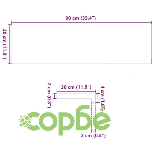 Стълбищни стъпала, 16 бр, 90x30x2 см, необработен масивен дъб ➤ топ цена ➤ sorbe.bg