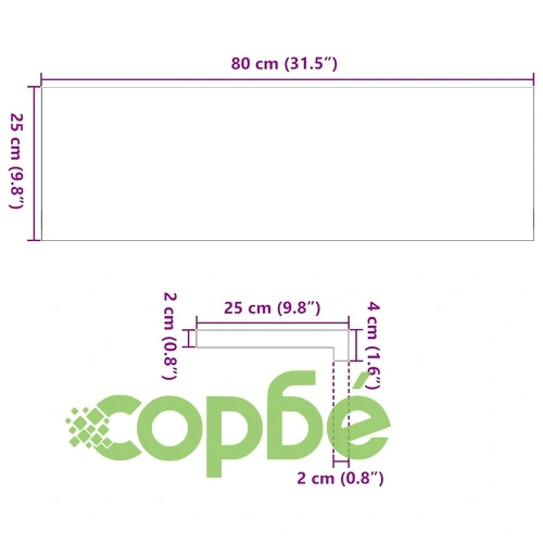 Стълбищни стъпала, 20 бр, 80x25x2 см, необработен масивен дъб ➤ топ цена ➤ sorbe.bg