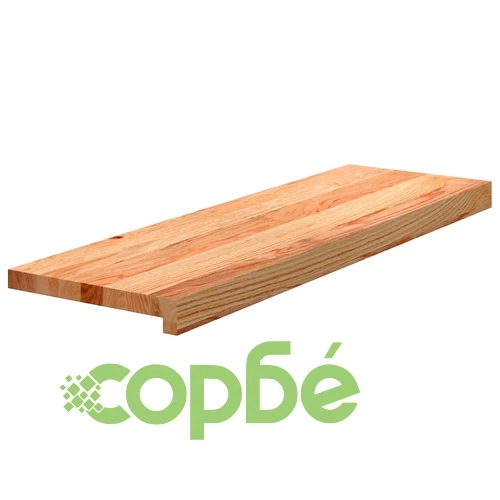 Стълбищни стъпала, 4 бр, светлокафяви, 80x25x2 см, дъб масив ➤ топ цена ➤ sorbe.bg