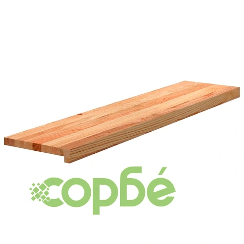 Стълбищни стъпала, 20 бр, светлокафяви, 120x30x2 см, дъб масив ➤ топ цена ➤ sorbe.bg