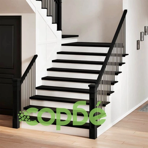 Стълбищни стъпала, 16 бр, тъмнокафяви, 120x30x2 см, дъб масив ➤ топ цена ➤ sorbe.bg