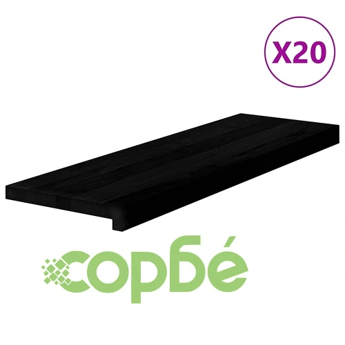 Стълбищни стъпала, 20 бр, тъмнокафяви, 80x30x2 см, дъб масив ➤ топ цена ➤ sorbe.bg