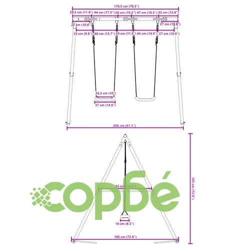 Външен комплект люлка с 2 люлки ➤ топ цена ➤ sorbe.bg