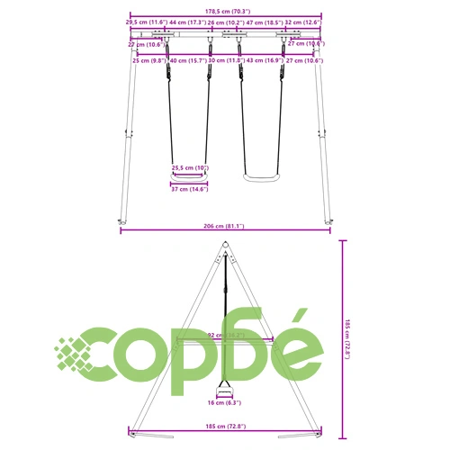 Външен комплект люлка с 2 люлки ➤ топ цена ➤ sorbe.bg