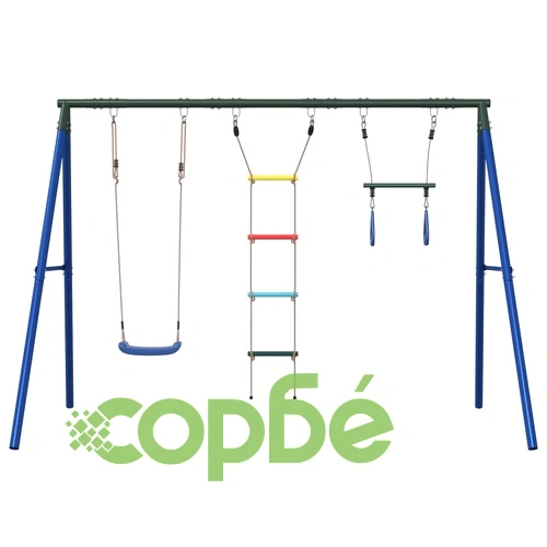 Външен комплект люлка със седалка люлка, трапец и стълба ➤ топ цена ➤ sorbe.bg