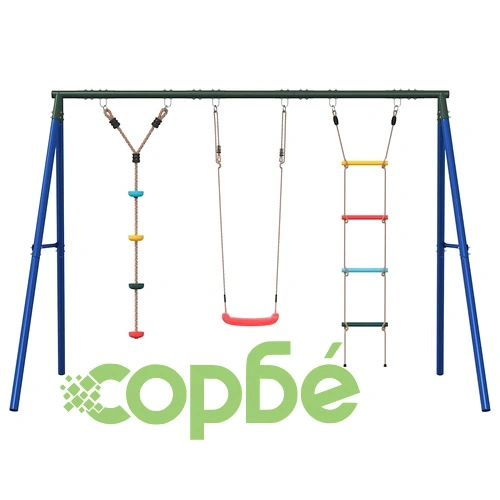 Външен комплект с люлка седалка, стълба и люлка с дискове ➤ топ цена ➤ sorbe.bg