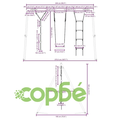 Външен комплект с люлка седалка, стълба и люлка с дискове ➤ топ цена ➤ sorbe.bg