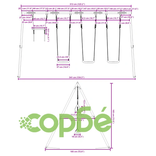 Външен комплект с люлки и трапец ➤ топ цена ➤ sorbe.bg