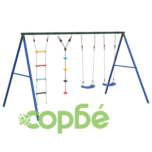Външен комплект с люлки седалки, стълба и люлка с дискове ➤ топ цена ➤ sorbe.bg