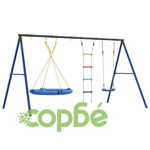 Външен комплект с люлка седалка, стълба и кръгла люлка ➤ топ цена ➤ sorbe.bg