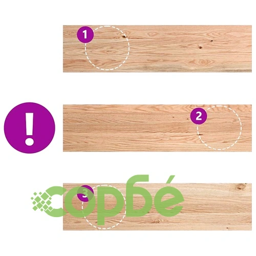 Стълбищни стъпала, 2 бр, 100x30x2 см, необработен масивен дъб ➤ топ цена ➤ sorbe.bg