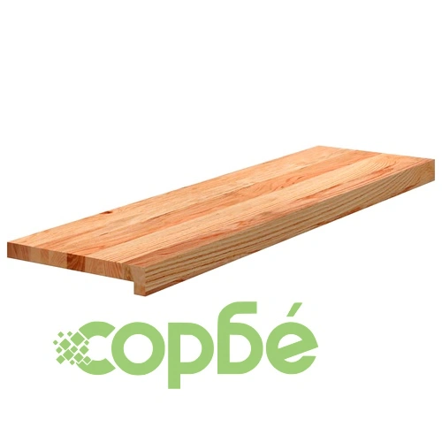 Стълбищни стъпала, 2 бр, светлокафяви, 90x30x2 см, дъб масив ➤ топ цена ➤ sorbe.bg