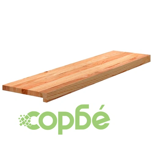 Стълбищни стъпала, 2 бр, светлокафяви, 100x30x2 см, дъб масив ➤ топ цена ➤ sorbe.bg