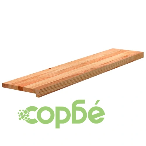 Стълбищни стъпала, 2 бр, светлокафяви, 120x30x2 см, дъб масив ➤ топ цена ➤ sorbe.bg