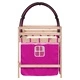 Детско високо легло с тунел, розово, 90x190 см, бор масив