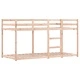 Двуетажно легло със завеси, бяло и черно, 90x190 см, бор масив