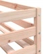 Двуетажно легло със завеси, бяло и черно, 90x190 см, бор масив