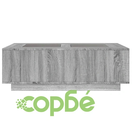 Маса за кафе с Infinity LED, сив сонома, 116x69x40 см ➤ топ цена ➤ sorbe.bg