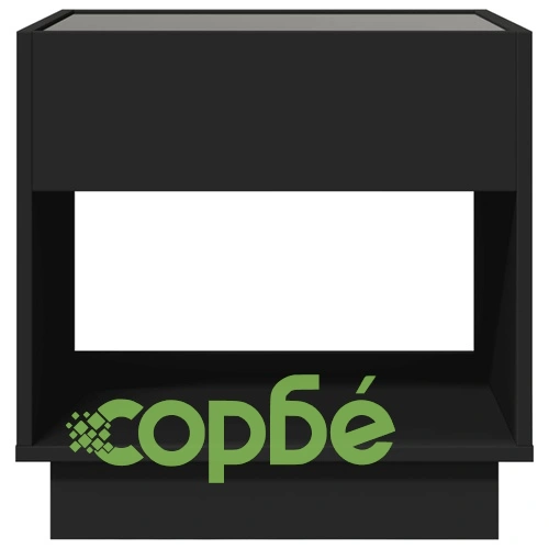Нощна масичка с Infinity LED черна 50x50x50 см ➤ топ цена ➤ sorbe.bg