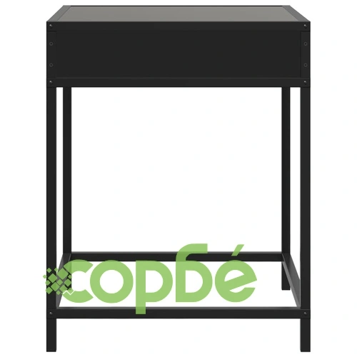 Нощна масичка с Infinity LED черна 40x40x51 см ➤ топ цена ➤ sorbe.bg
