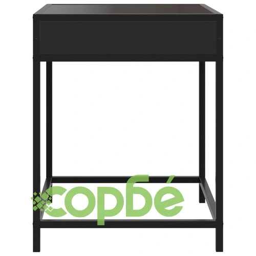 Нощна масичка с Infinity LED черна 40x40x51 см ➤ топ цена ➤ sorbe.bg