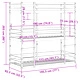 Триетажно легло, восъчнокафяво, 75x190 см, борово дърво масив