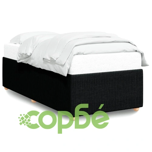 Рамка за легло, черно, единично, текстил ➤ топ цена ➤ sorbe.bg