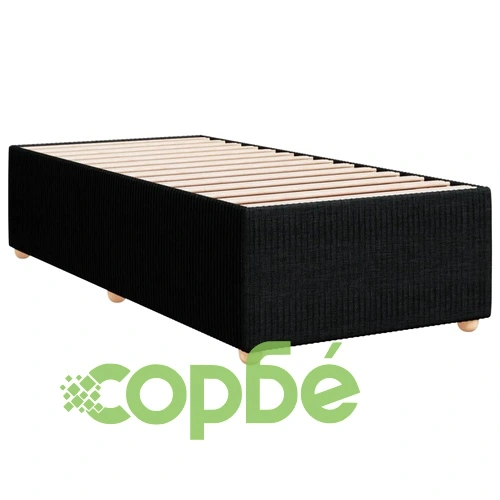 Рамка за легло, черно, единично, текстил ➤ топ цена ➤ sorbe.bg